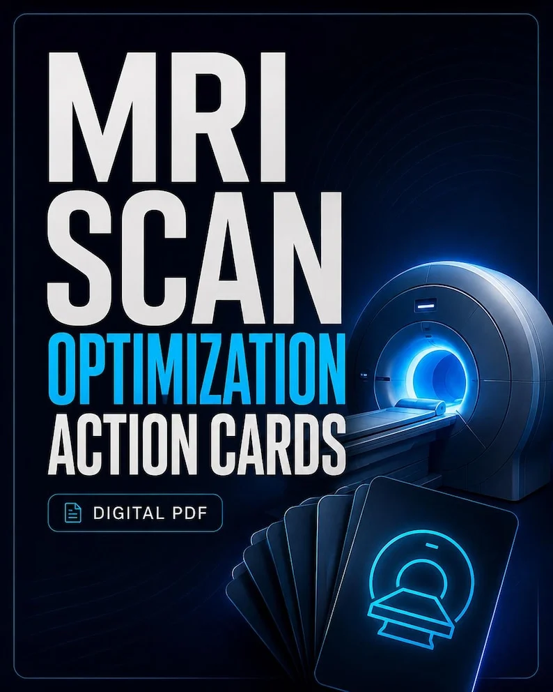 MRI Scan Optimization Action Cards — actual Etsy listing preview