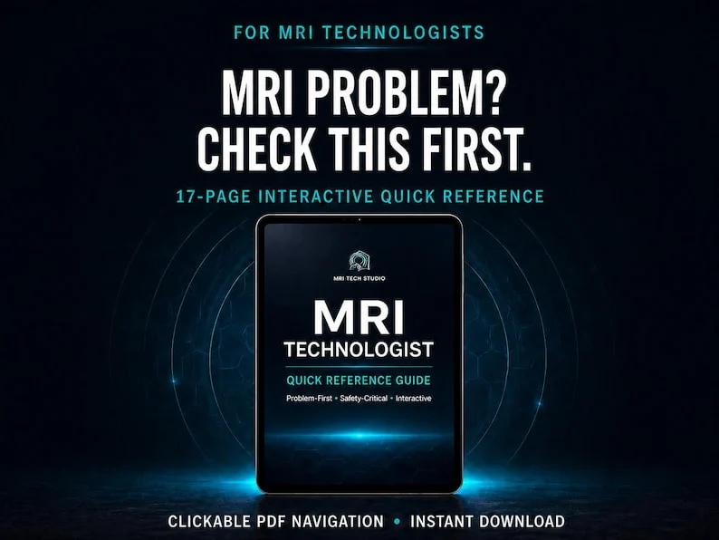 MRI Technologist Quick Reference — actual Etsy listing preview